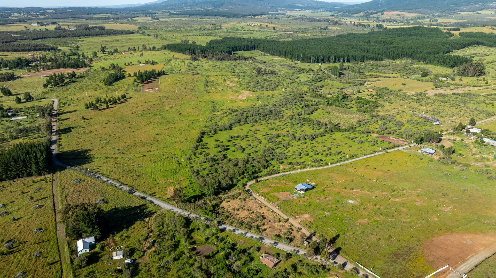 Vista aérea proyecto Hacienda Lajuelas, Huampuli