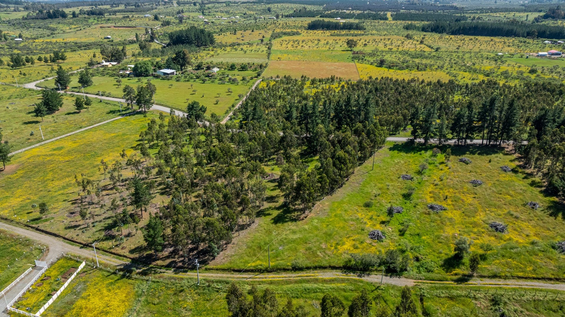 Vista aérea proyecto Los Dos Pinos, Huampuli